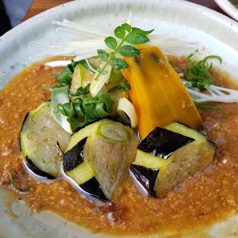 熊本赤茄子とかぼちゃの麻婆あん(浅草kanna)