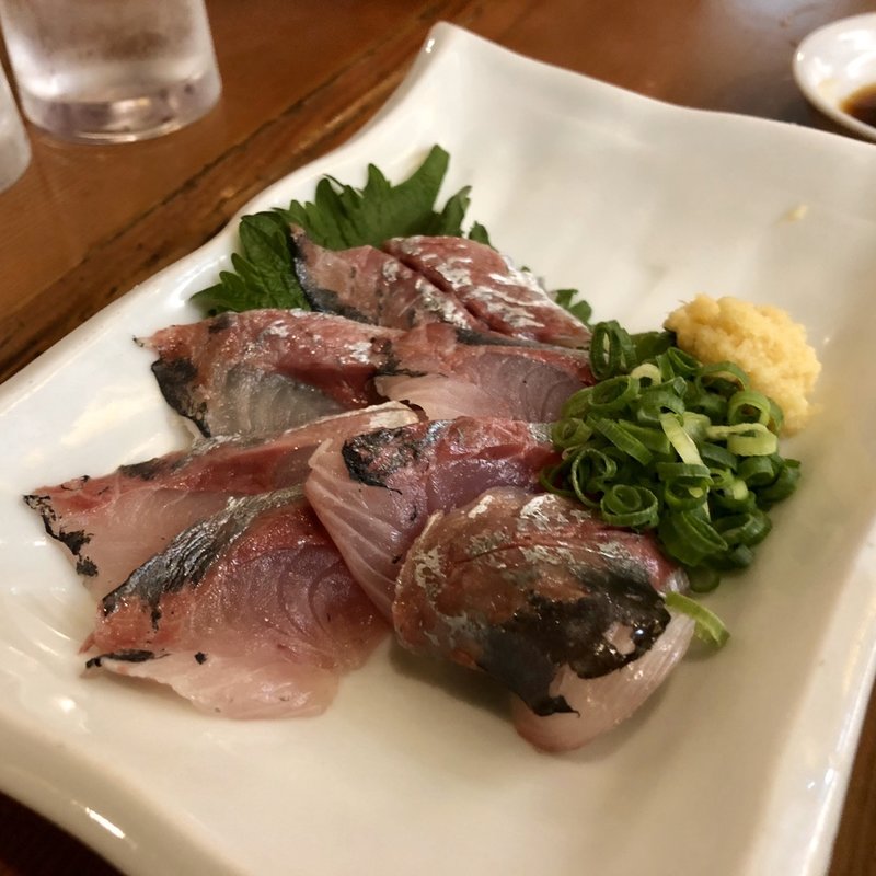 アジ刺し(博多漁家磯貝 しらすくじら 博多駅前店)