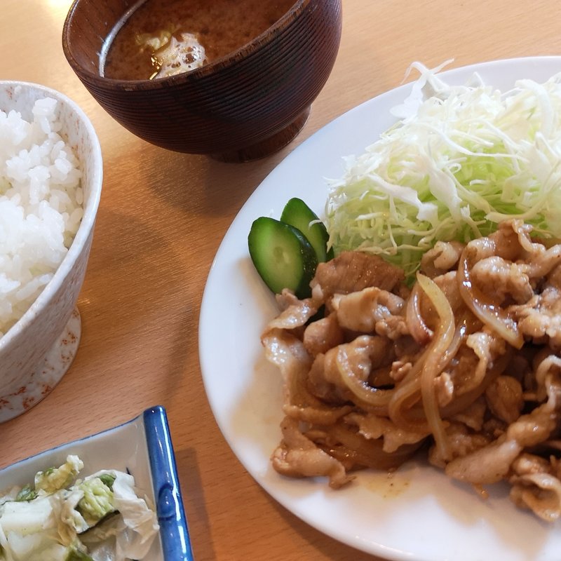 しょうが焼き定食(井筒や)