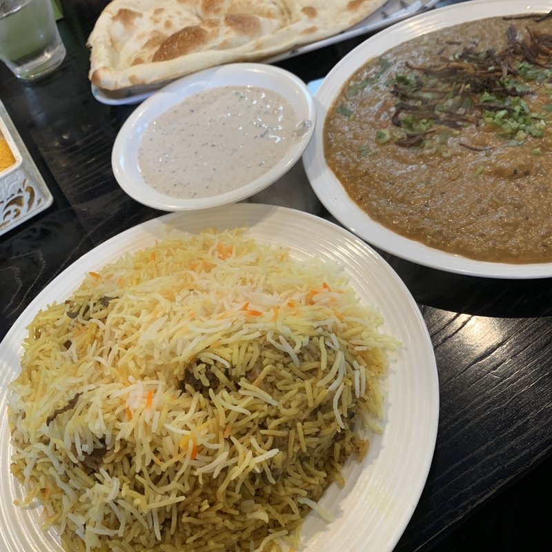 マトンビリヤニ、ハリームセット(インド料理 行徳ビリヤーニーハウス)