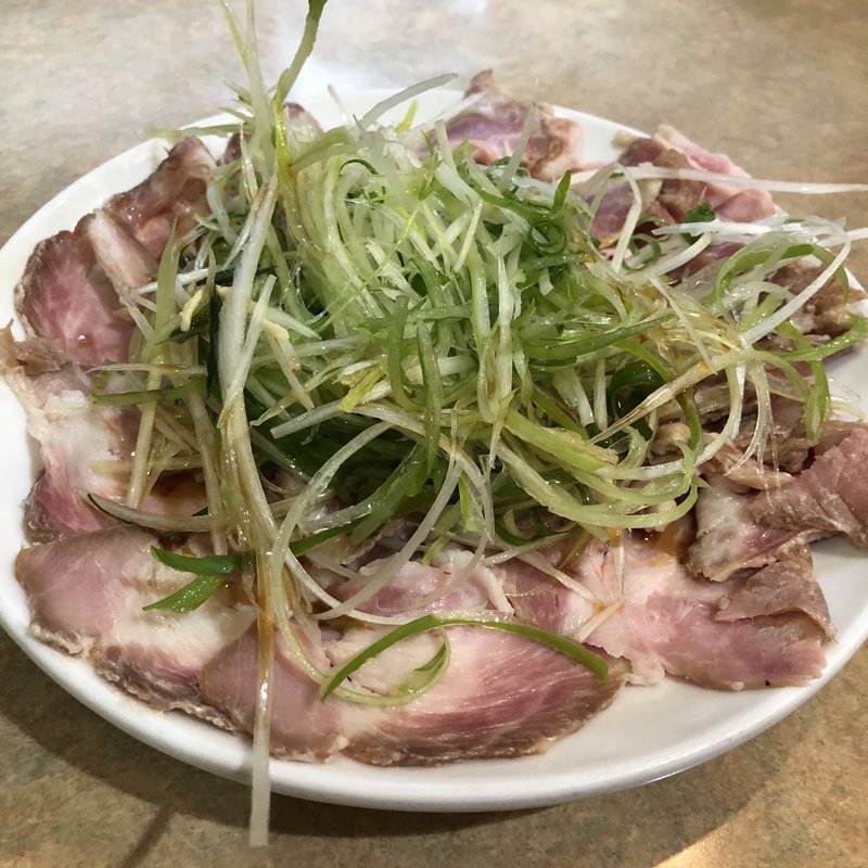 薄切りチャーシューのネギまき(虎一番 （とらいちばん）)