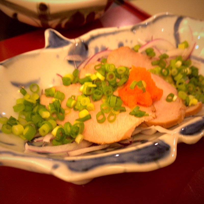 米沢豚のたたき(湯杜匠味庵 山川)