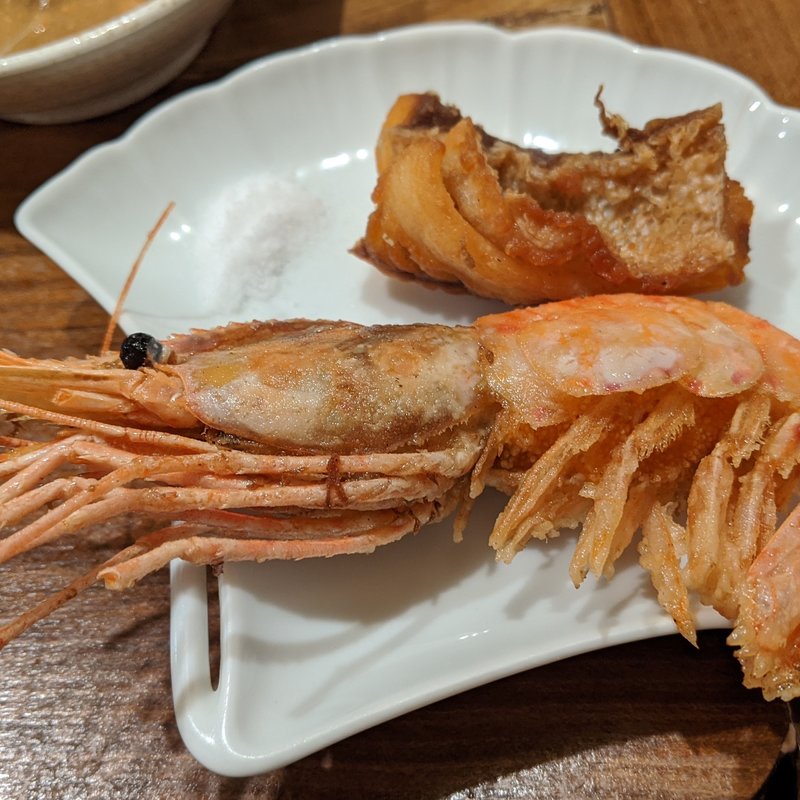 海老と平目の天婦羅(山長 )