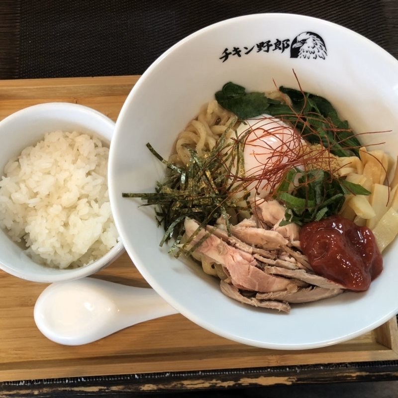 梅とカツオ香る塩まぜそば（限定）ミニゴハン付(らーめん FLYINGチキン野郎)