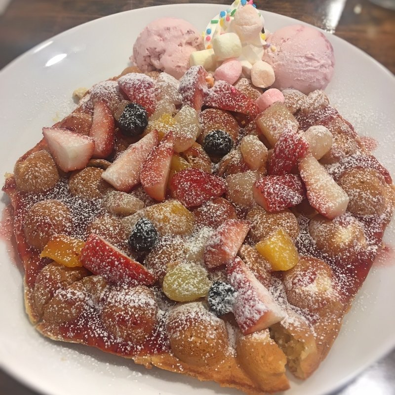 エッグワッフル(ミックスベリー)(TORIKAI CAFE 六本松店)