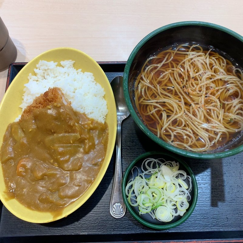 日替わり丸得セット(ミニカツカレー)(ゆで太郎 竹橋店)