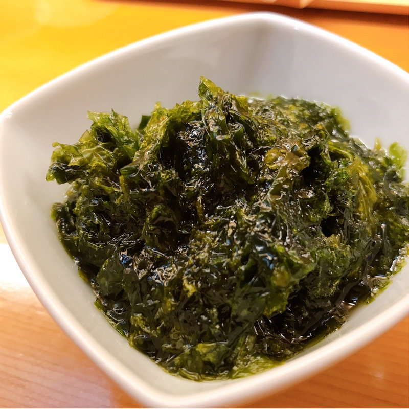 あおさ海苔の三杯酢(手打そば さかき)