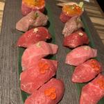 尾崎牛の寿司五種盛り合わせ(焼肉ますお 新宿本店)