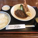B ハンバーグと海老フライ定食(ステーキ＆シチュー　レストラン　ハーバー )