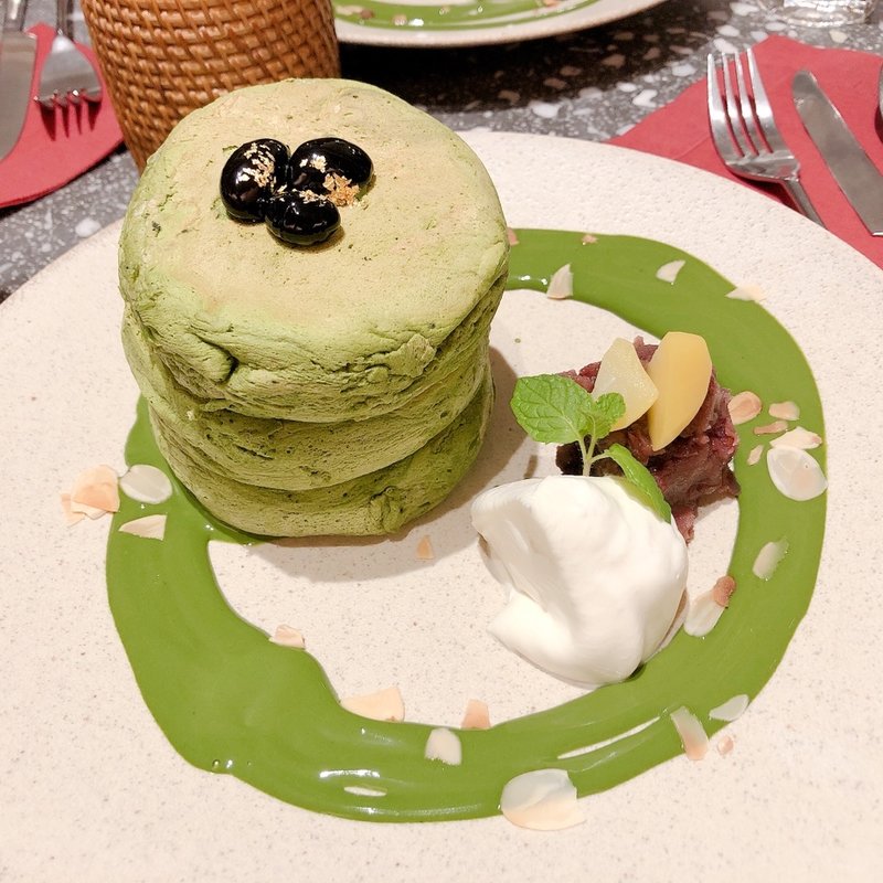 抹茶KYOTO店オリジナルパンケーキ　(ミカサデコ＆カフェ キョウト （MICASADECO&CAFE KYOTO）)