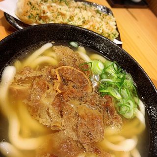 肉+ちくわ天(土俵うどん )