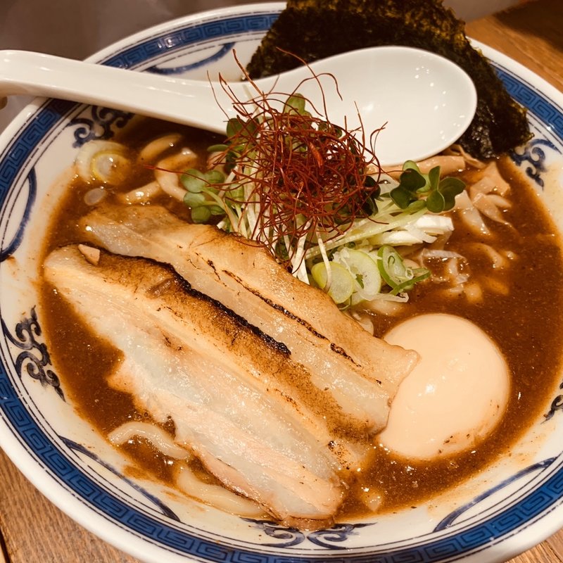 鶏魚介味玉らーめん(つけ麺や 武双)