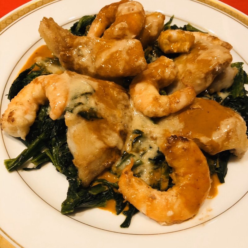 的鯛と小エビのムニエル(ブラッスリーワカノ)