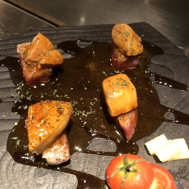 フィレとフォアグラ(大人の鉄板Basaro(ばさろ))