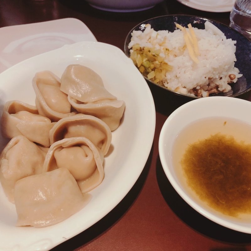 水餃子定食(按田餃子 二子玉川店)