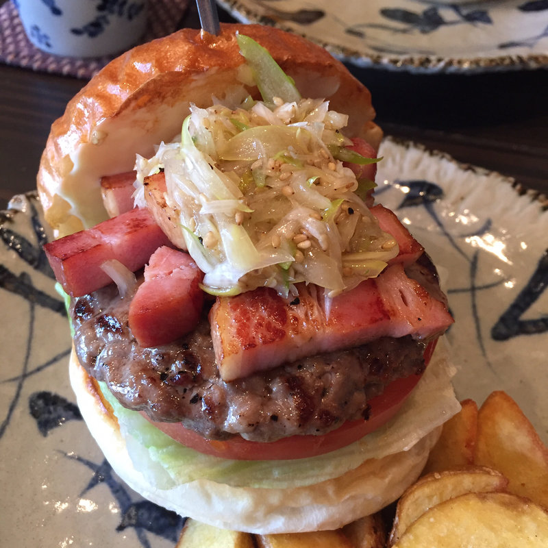 ねぎ塩ベーコンバーガー(ハンバーガーとサンドイッチのお店三六○)
