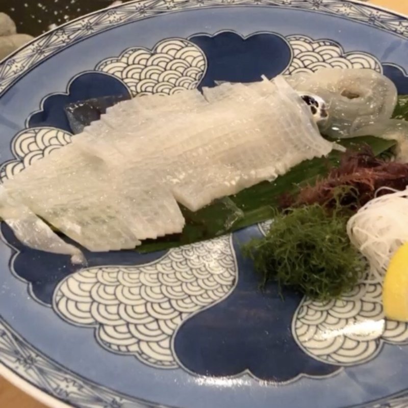 イカの活き造り定食(河太郎 中洲本店)