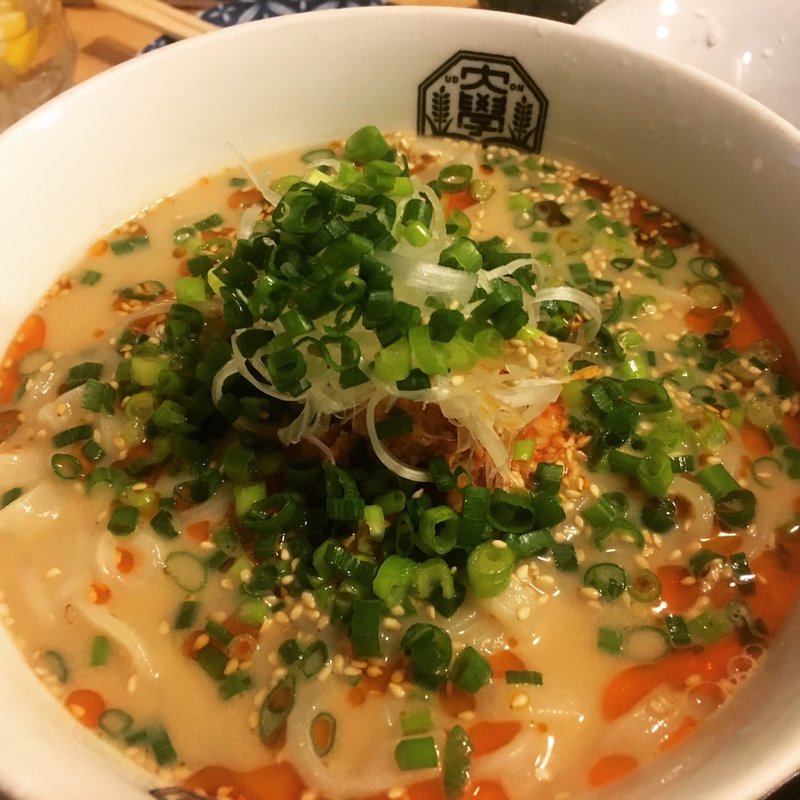 坦々うどん(かくれ酒場 うどん大學)