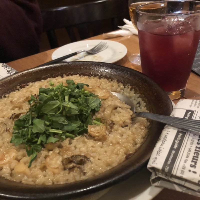 百合根と帆立のパエリア(炭火焼　スペインバル　モンテルセーロ品川)