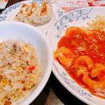 海老のチリソース　半チャーハン餃子セット(バーミヤン 小田原鴨宮店)
