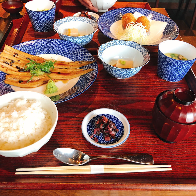 対馬産 焼穴子定食(浅草しまだ)