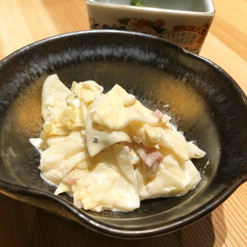ベーコンと大根のタルタルサラダ(焼鳥つじや)