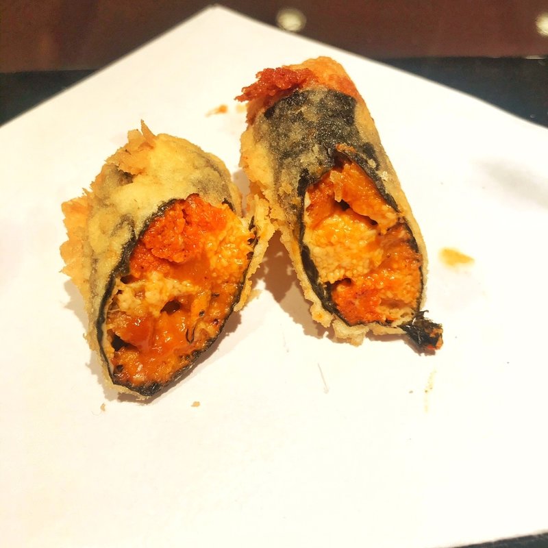 生雲丹の天ぷら(天政 羽田空港店)