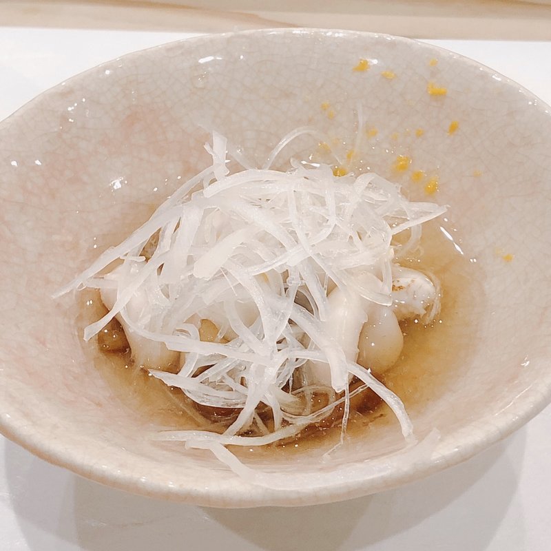 白子　顎出汁(たけ屋)