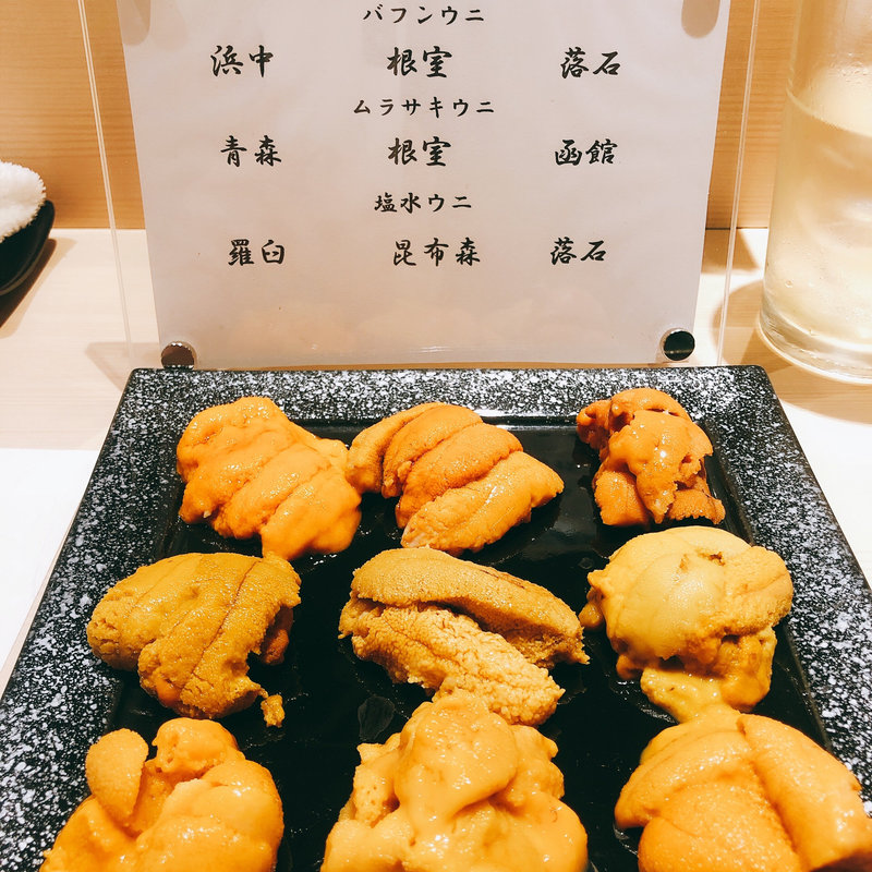 雲丹食べ比べ(鮨 青海)