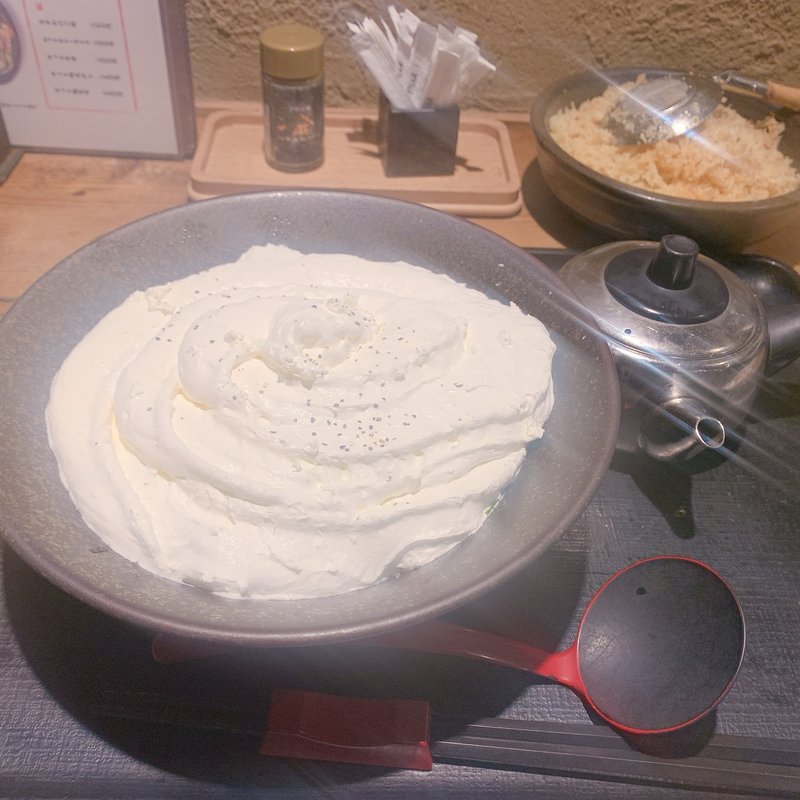白い明太チーズクリームうどん(山下本気うどん 渋谷並木橋)
