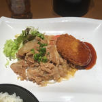 コロッケ牛肉定食(百代茶屋 （ひゃくだいちゃや）)