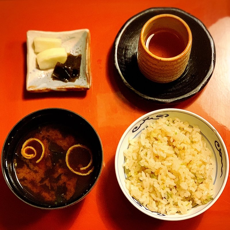 蕗の薹の炊き込みご飯(西松亭 （にしまつてい）)