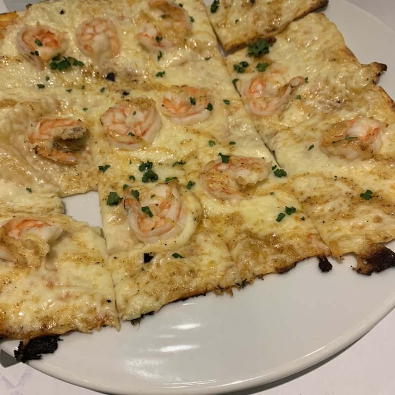 海老とガーリックマヨネーズのピザ(シーフードジョーズ)