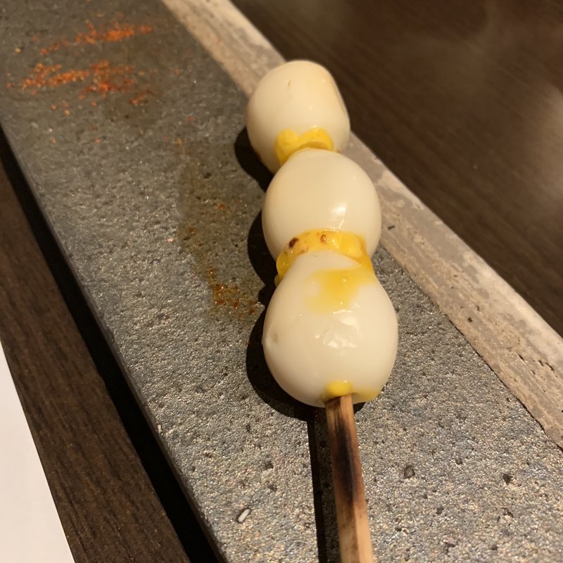 半熟うずら卵(やきとり風月 名古屋本店)