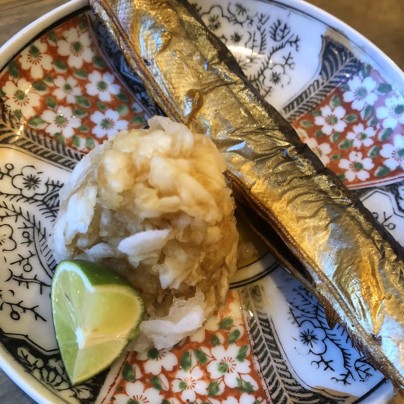 秋刀魚の塩焼き(酒嚢飯袋)