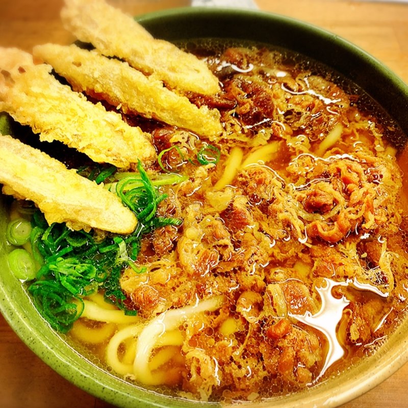 肉ごぼう天うどん(麺房 てうち庵 八女店)