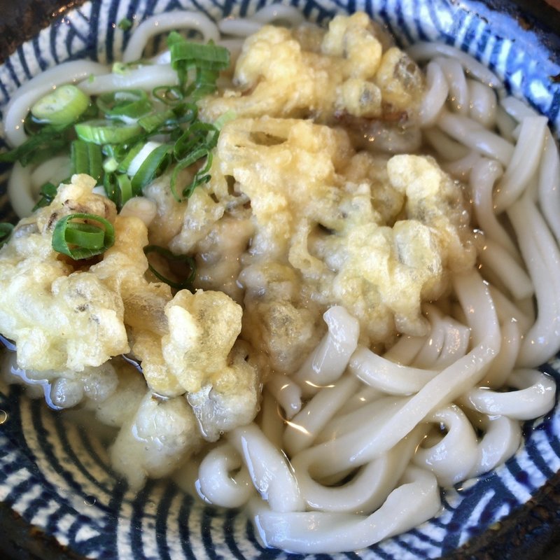 しめじ天うどん(一角うどん)