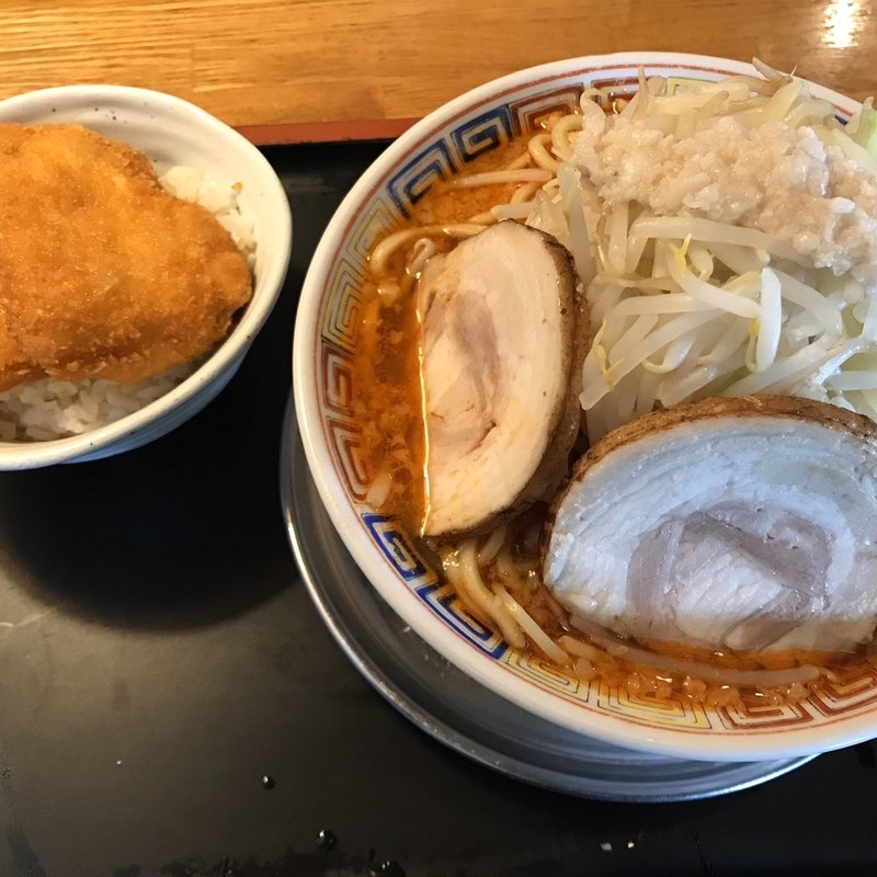 赤爆中華 ミニカツ丼(らーめん　ぬーぼう 三代目店 )