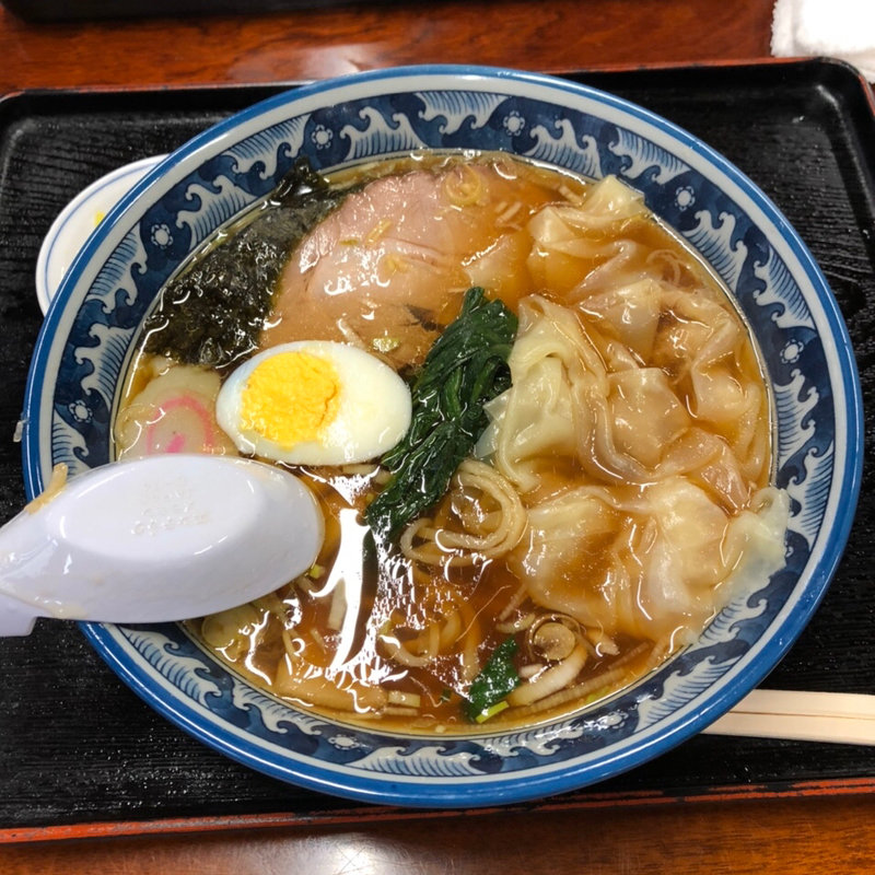 醤油 ワンタンメン(手打ちラーメン 英 （はなぶさ）)