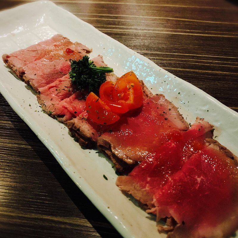 ローストビーフのカルパッチョ(9品コース)(肉バル MEAT BOY N.Y 梅田大阪駅前店)