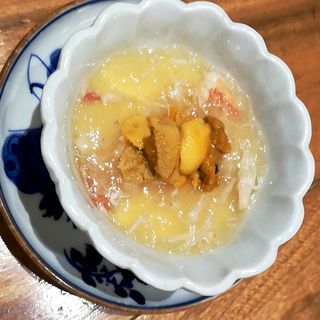 雲丹と蟹の茶碗蒸し(めしや コヤマパーキング)