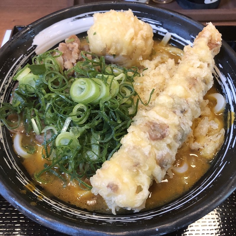 肉カレーうどん＋ちく天＋たまご天(香の川製麺 寝屋川昭栄町店)