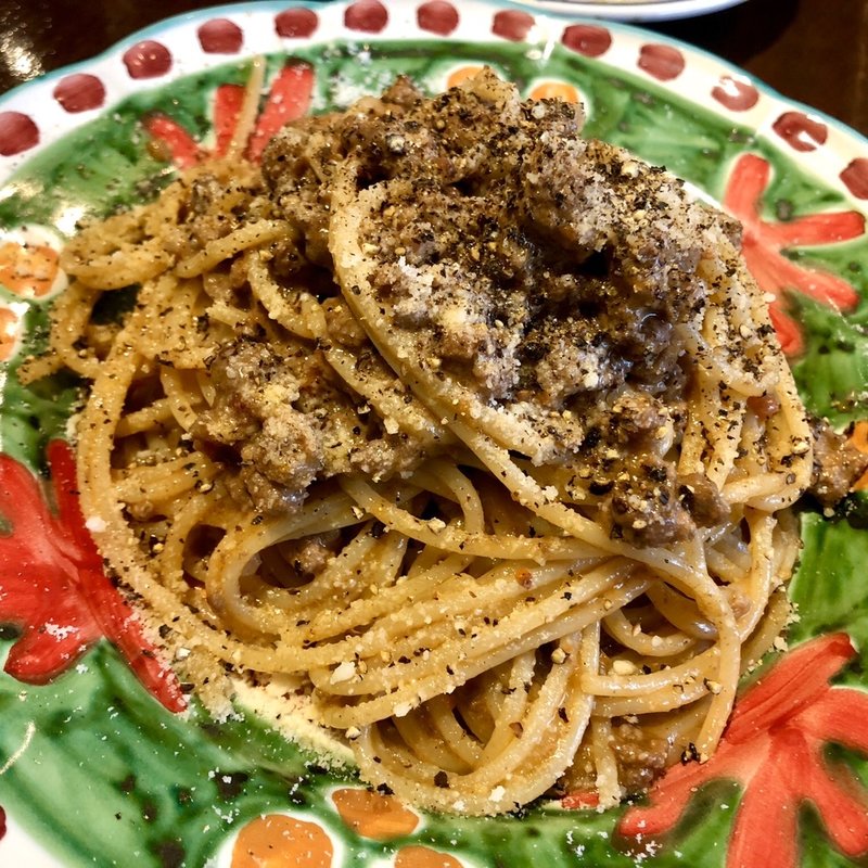 胡椒たっぷりミートソースパスタ(Pizzeria da Gaetano)