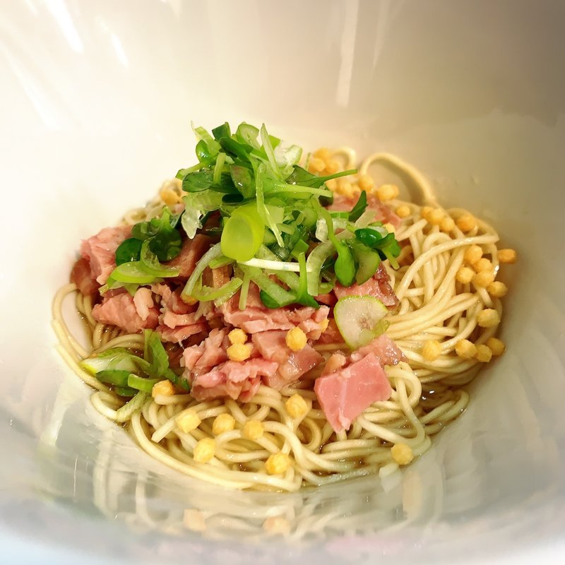 鯛煮干の和え玉(神保町 黒須)