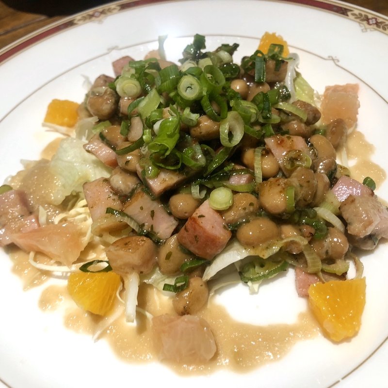 納豆のバター炒め(博多フードパーク納豆家粘ランド)