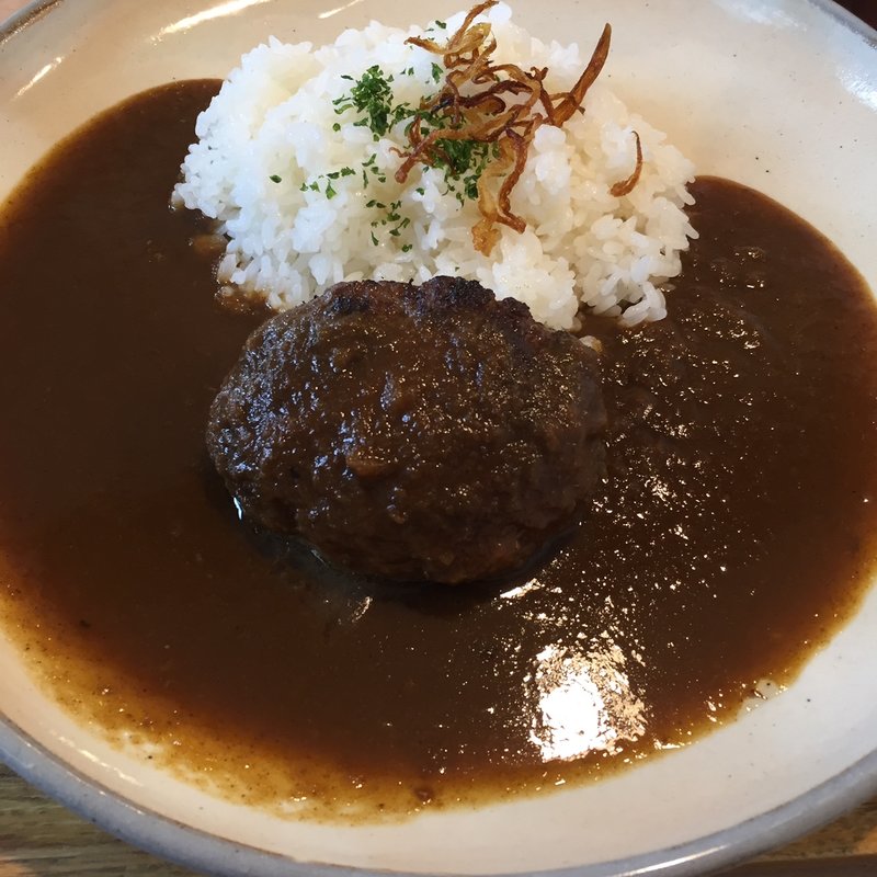 手ごねハンバーグカレー（黒毛和牛）レギュラー(キッチン 米一　 千早店)