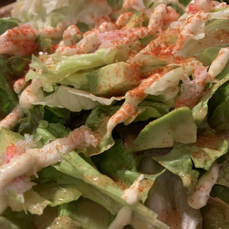 ズワイガニとアボカドのサラダ　ワサビドレッシング(五感赤羽 小皿イタリアン＆ワイン)