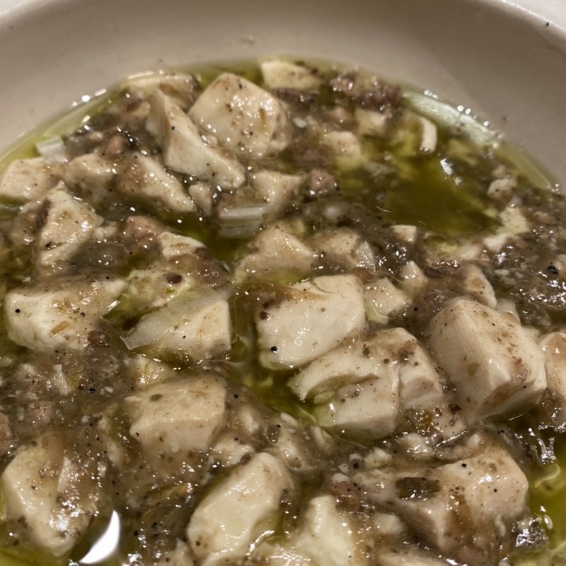 白麻婆セット餃子五個(新橋玲玲餃子)