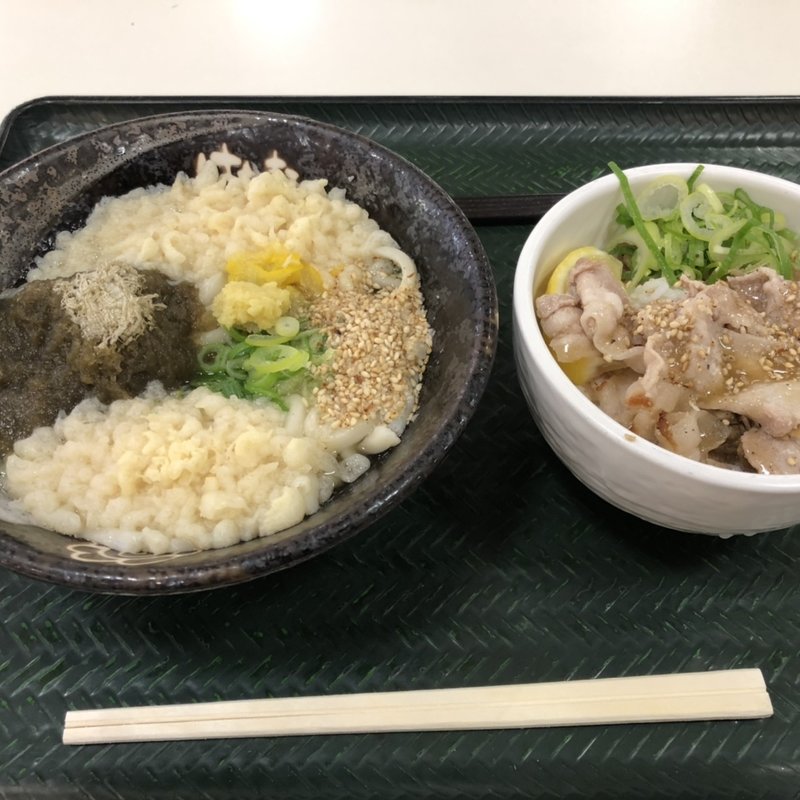 ゆずとろろ昆布うどん塩豚丼セット(はなまるうどん ジョイフル本田宇都宮店 )
