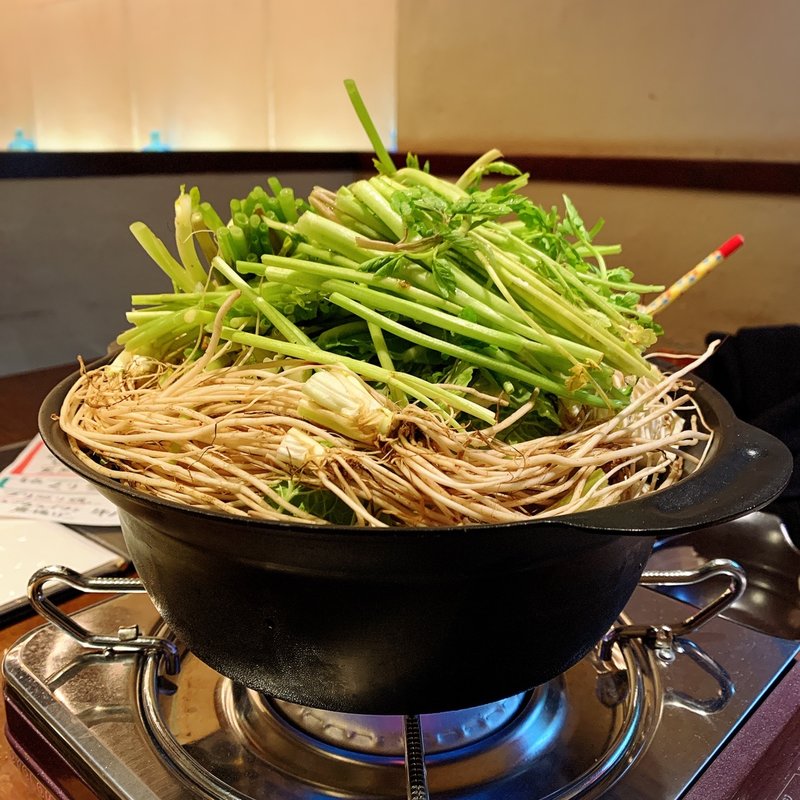 せりたっぷり鴨鍋(久吉)